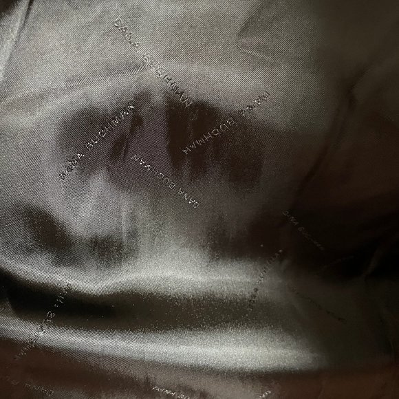 Dana Buchman trench coat  Size Medium Black Double Breasted - Picture 10 of 12